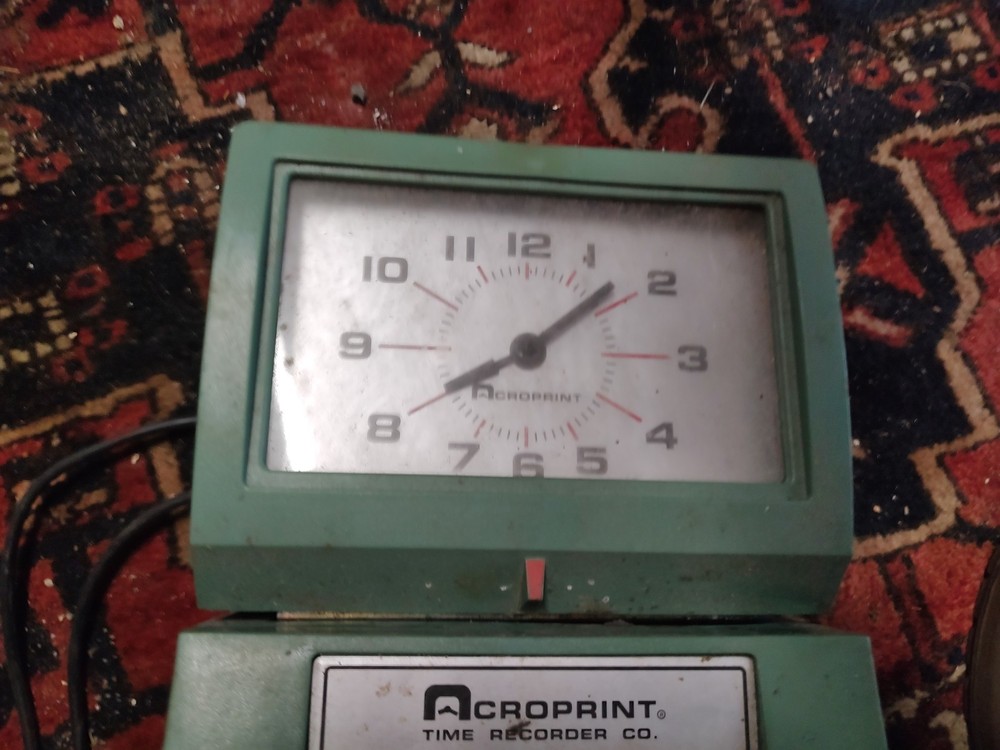 Acroprint Time Recorder Co. 150nr4 Old Time Clock