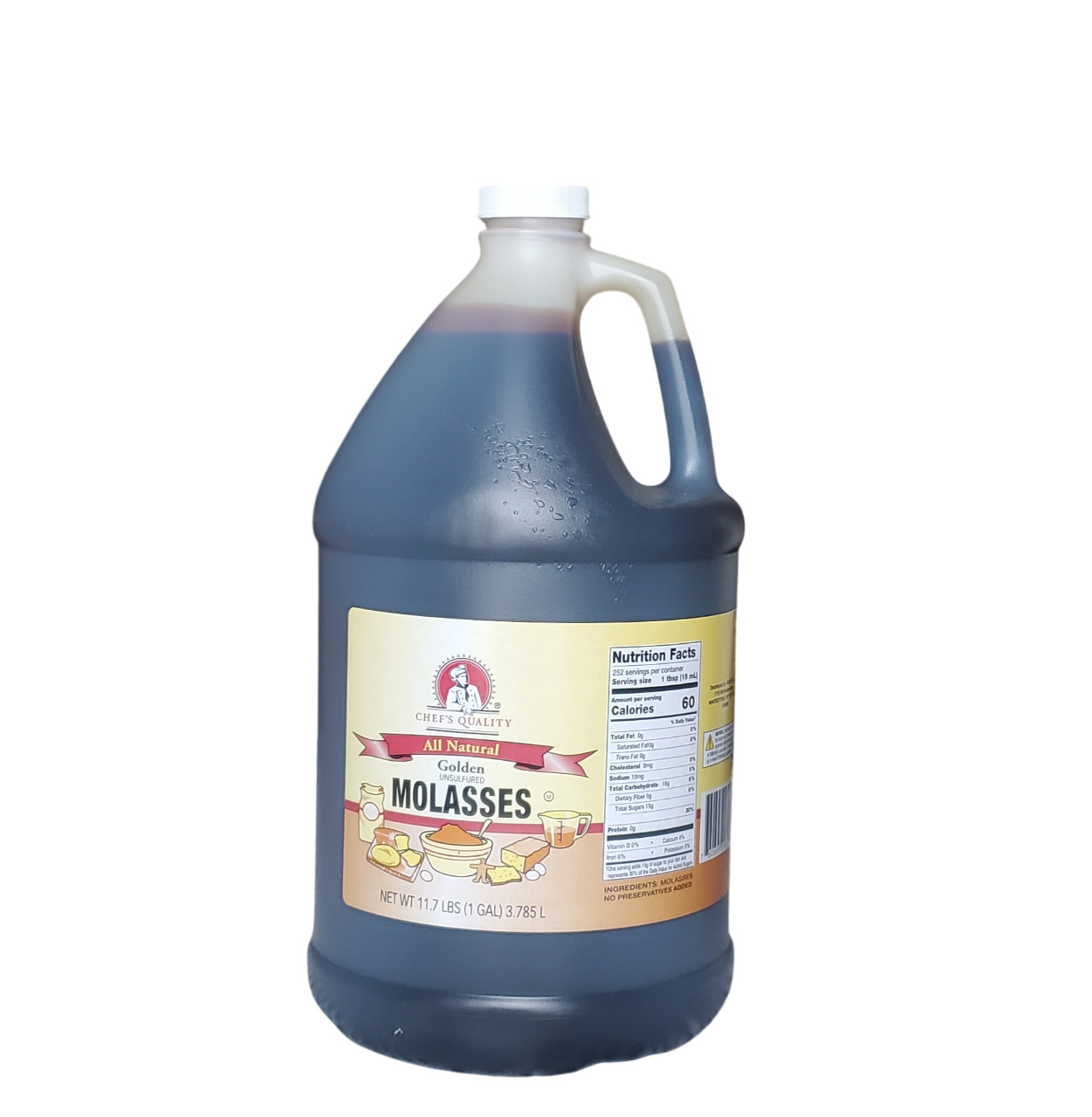 Chefs Quality All Natural Golden Molasses | Unsulfured | Kosher | 11.7 lbs