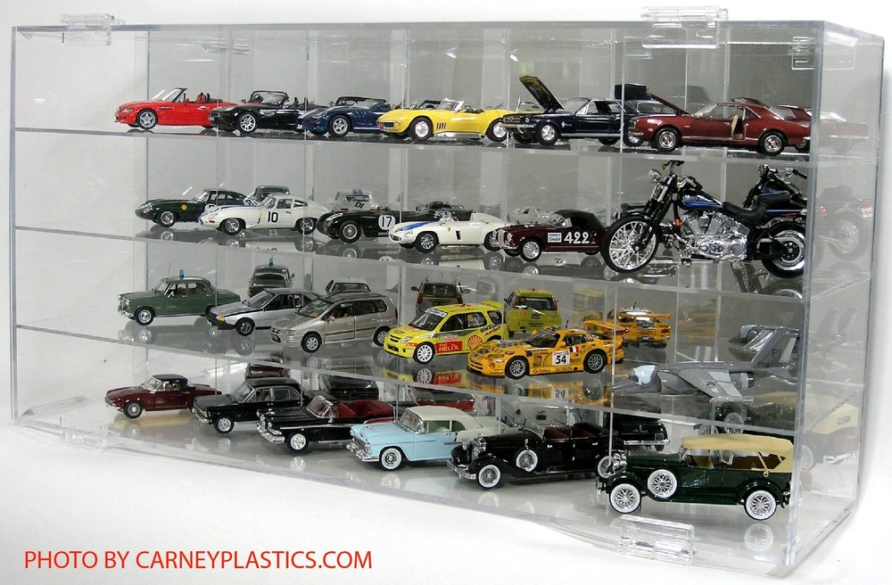 1:43 Scale Diecast model Display Case 24 Car Side Angle
