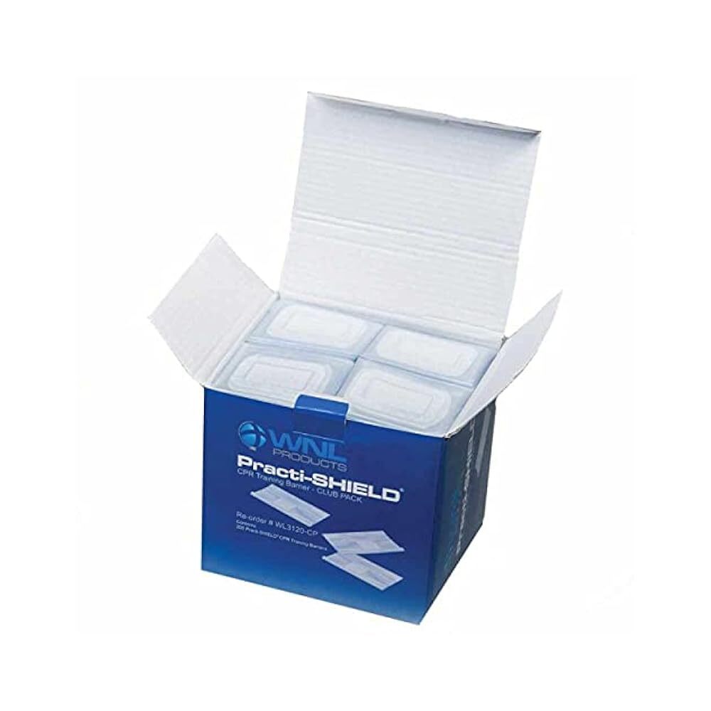 Safe & Disposable CPR Shields, 200 Pack, Easy Training Protection