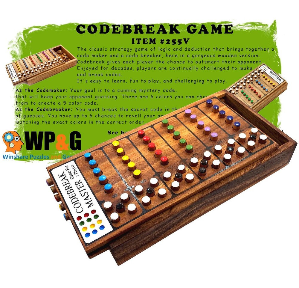 Codebreak Master - Wooden Brain Teaser Game