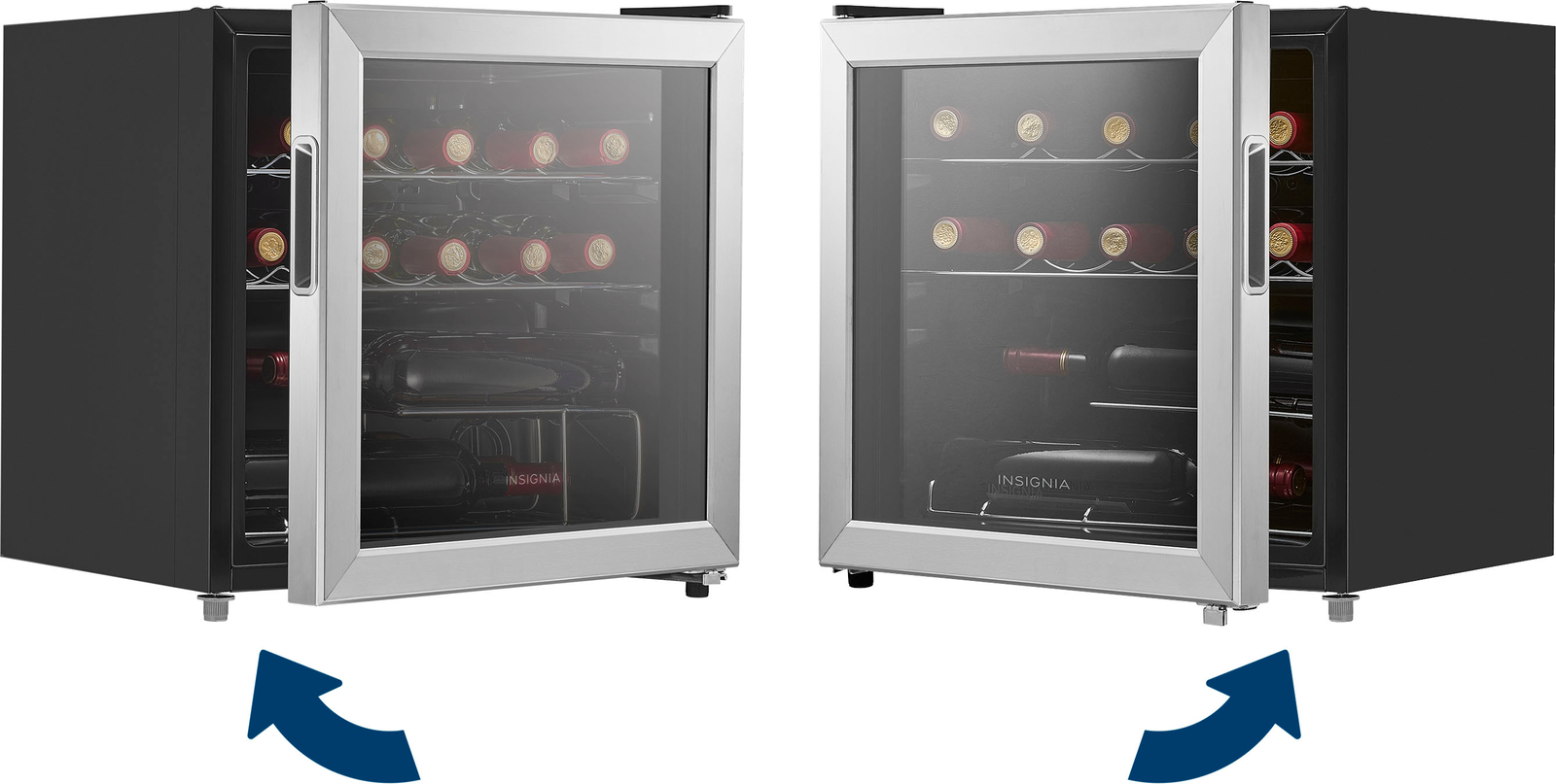 Insignia- 14-Bottle Wine Cooler - Stainless Steel