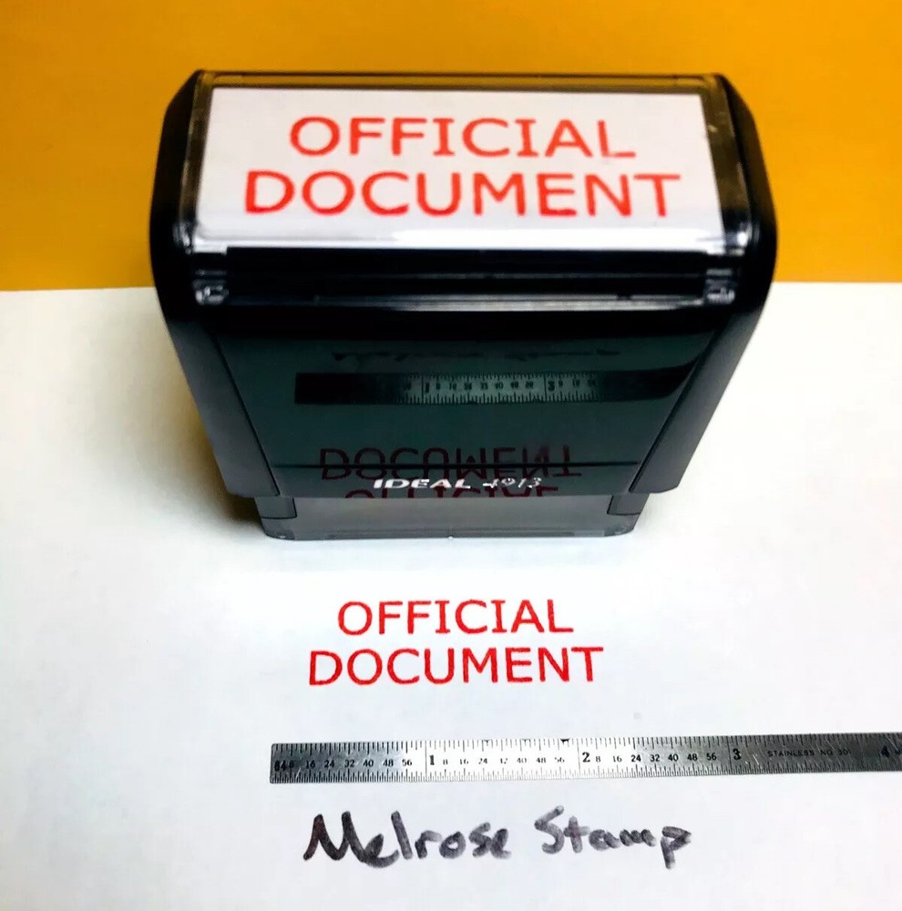 Official Document Rubber Stamp Red Ink Ideal 4913