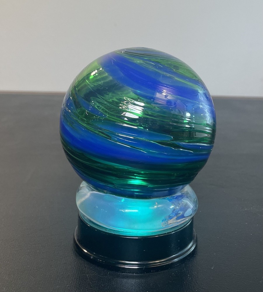Hand Blown Glass LED Globe Accent Night Light Gift