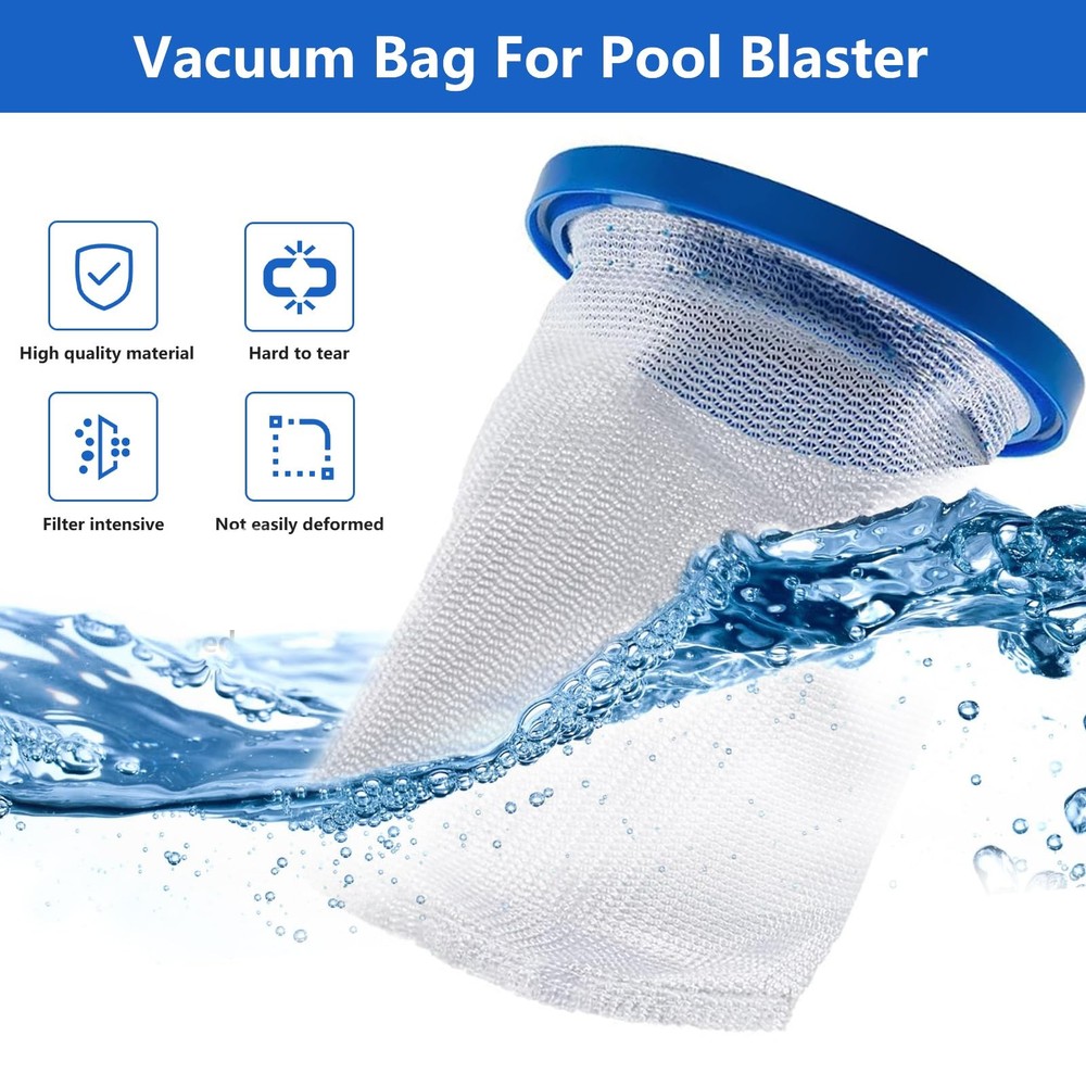 2-Pack Pool Vacuum Cleaner Reusable Filter Bag for Blaster Water Tech...