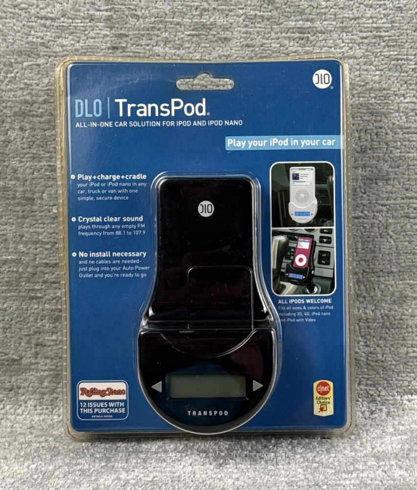 DLO TransPod All-in-One Car Charger & FM Transmitter for iPod / iPod Nano