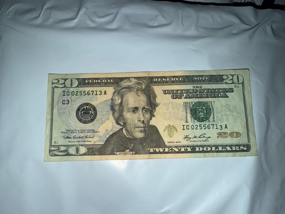 $20 Dollar Bill Misaligned Serial Numbers Unique Printing Error!