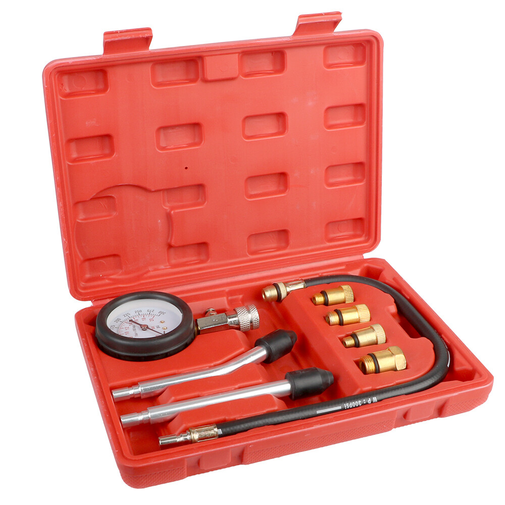 Small Engine Cylinder Compression Gauge Tester Kit Gas Diagnostic Tester Set