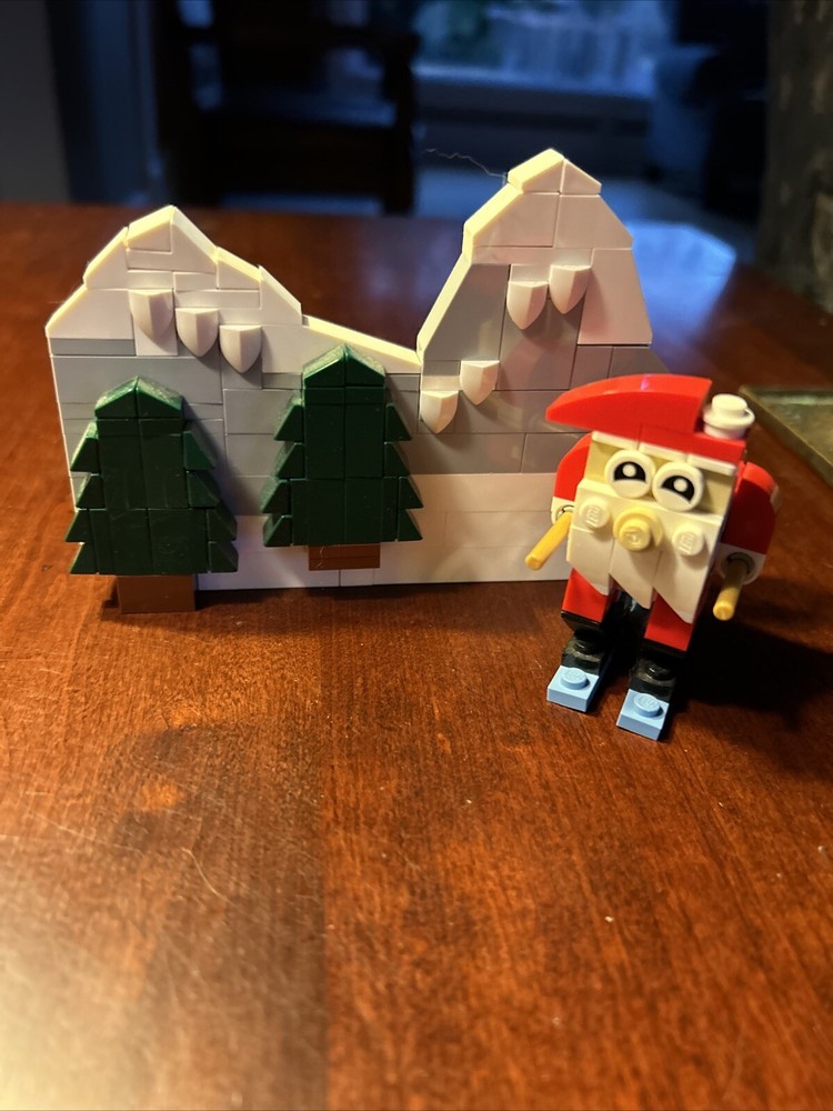 Lego Mountain Scene With Santa