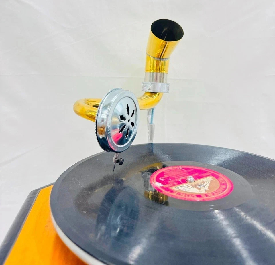 Antique Gramophone, Fully Functional Working Phonograph, win-up record player