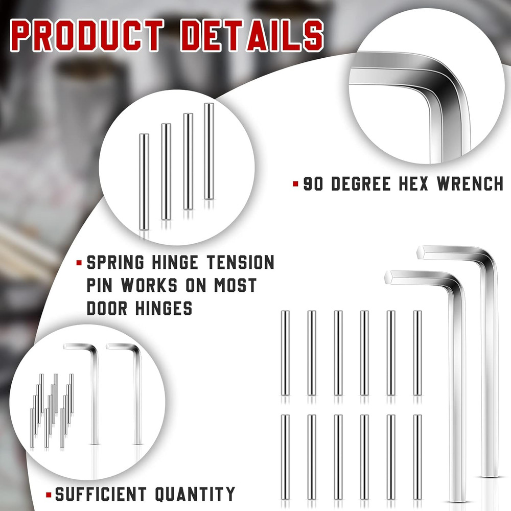 Door Closing Hinge Pin Spring Loaded Spring Hinge Tension Replacement Kit Includ