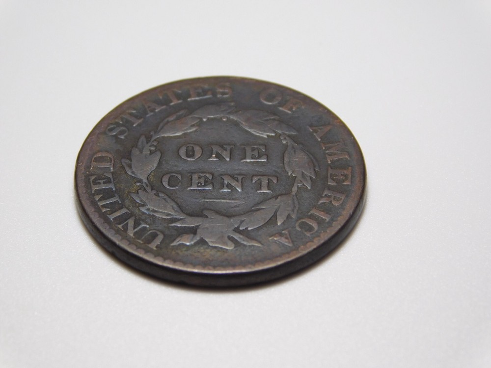 OLD US COPPER COINS 1822 CORONET HEAD LARGE CENT