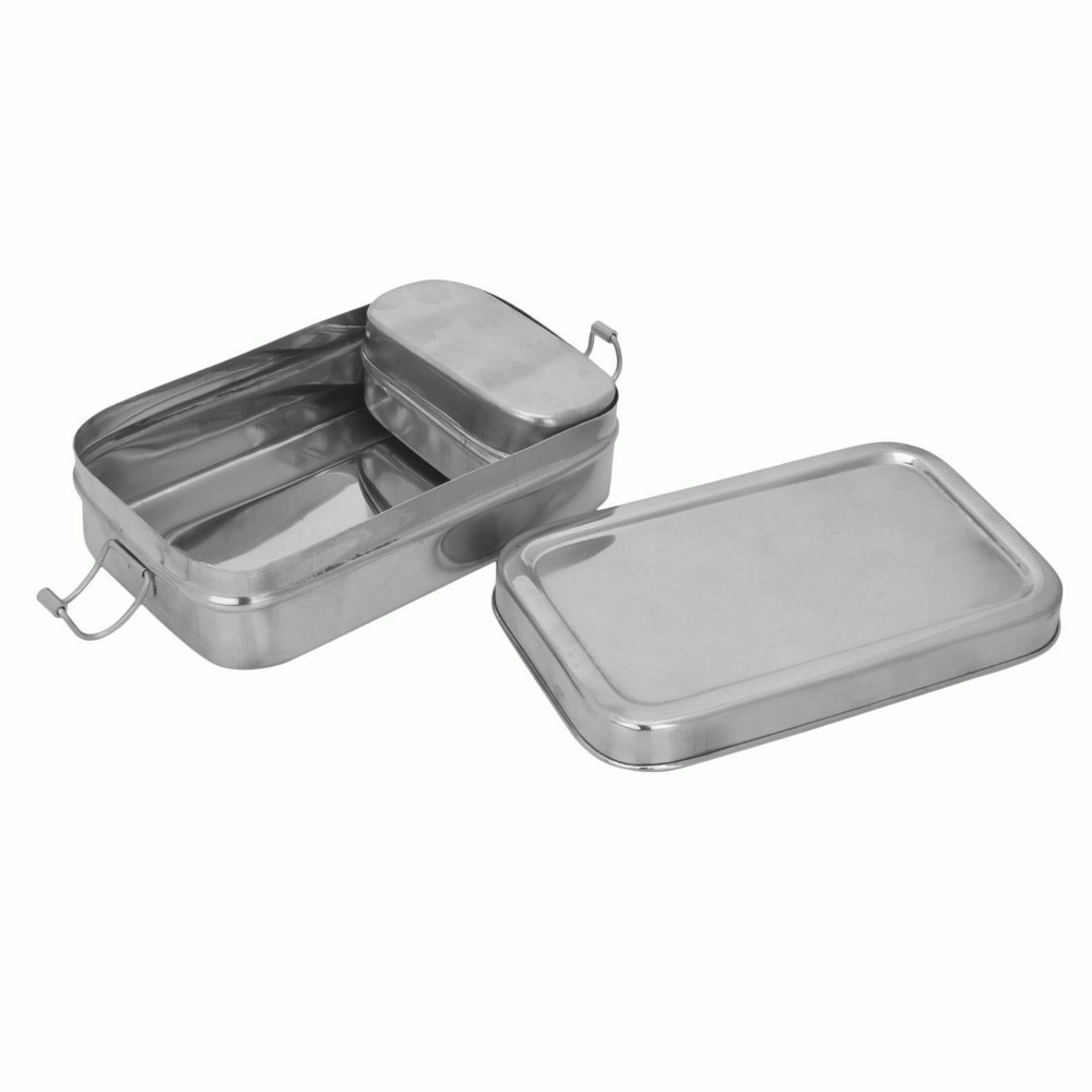 Handmade Stainless Steel Lunch Box Tiffin Box Rectangular Food Container