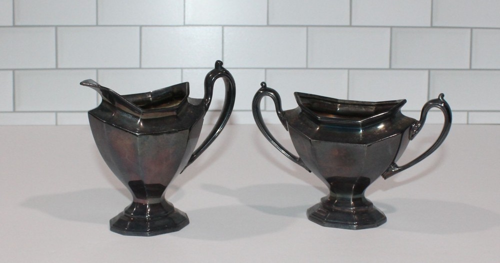 Vintage Reed & Barton Silver Plate Creamer & Sugar Bowl