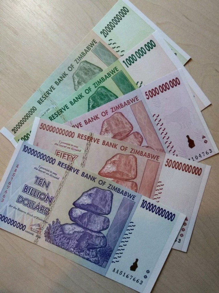 Zimbabwe Currency ALL BILLIONS Hyperinflation