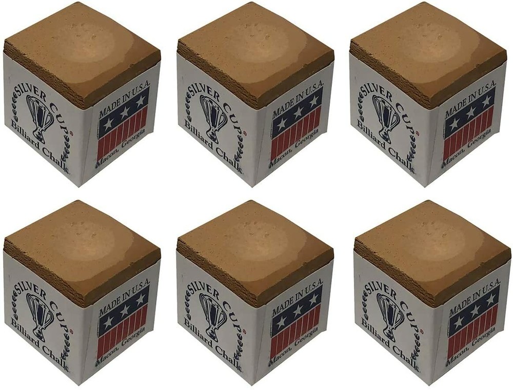 Silver Cup Billiard Chalk - 6 pack (Tan)