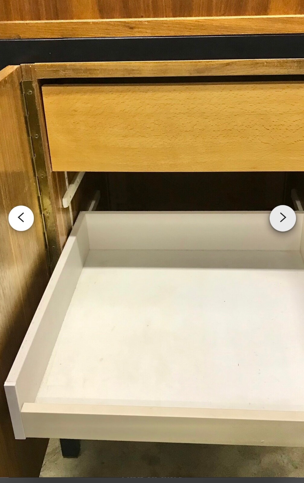 1970'S Commercial Slide Viewing Storage Cabinet Dieter Rams Style Walnut & Steel