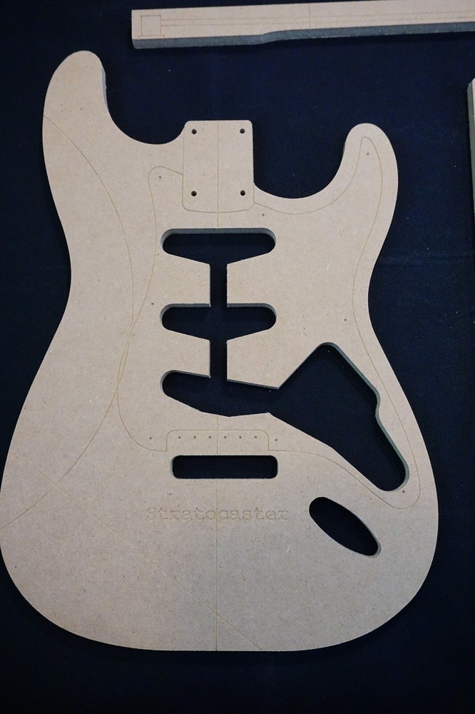 Stratocaster Body - Guitar Router Template - 1/2" MDF CNC