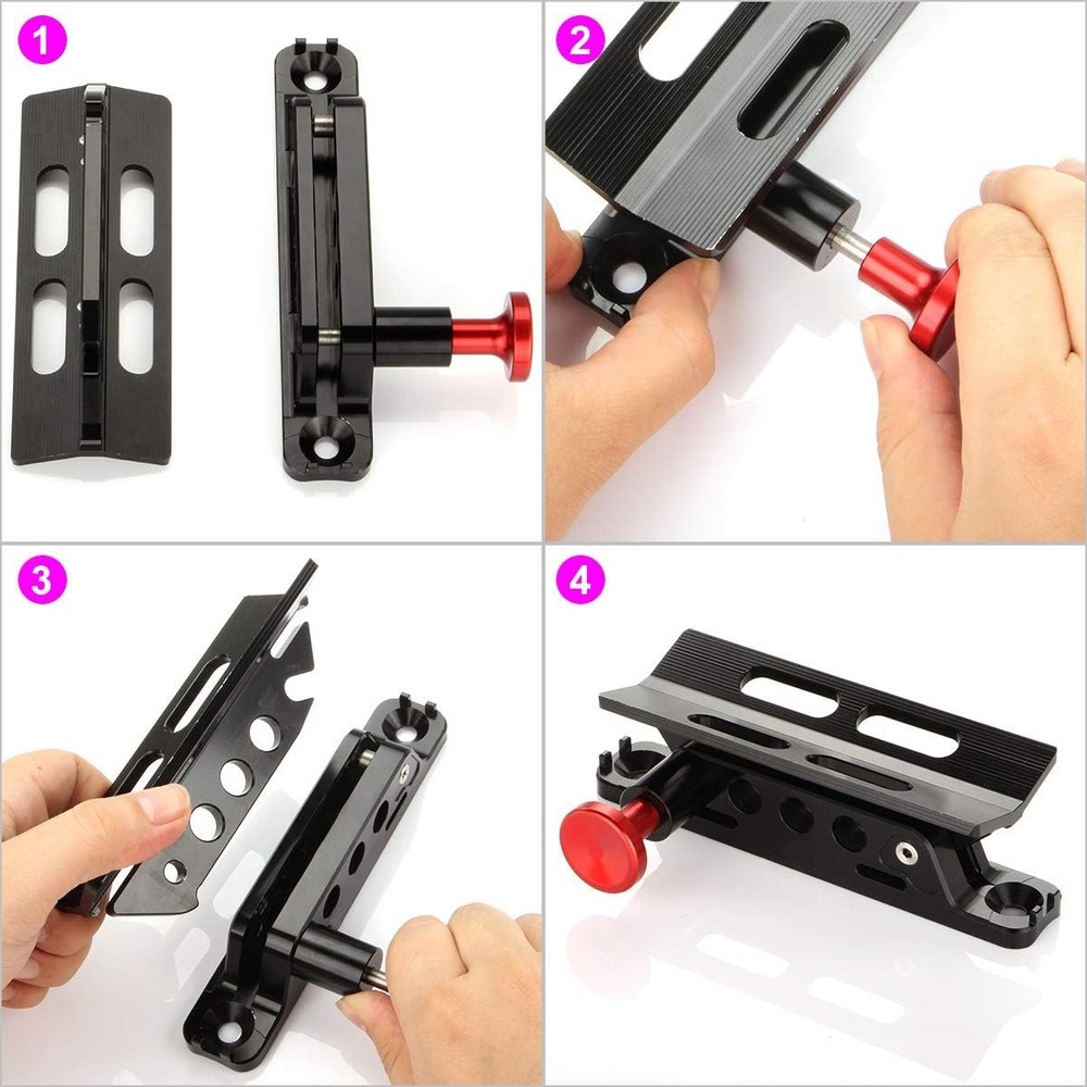 Quick Release Roll Bar Fire Extinguisher Mount Bracket Holder w/ 4 Fixing Clips