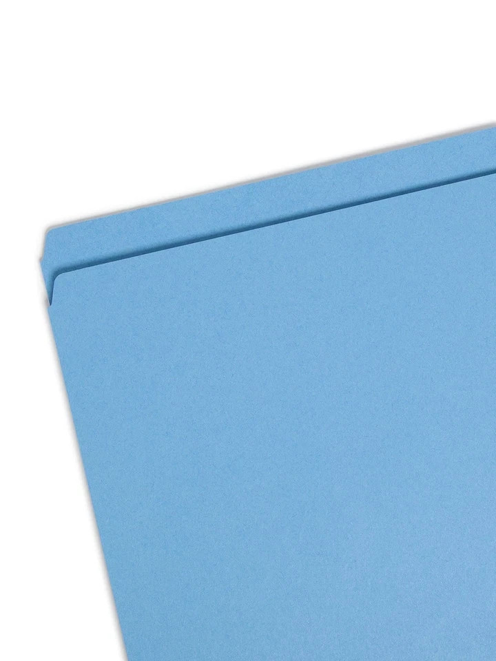 File Folder, Straight-Cut Tab, Letter Size, Blue, 100 per Box (10935)