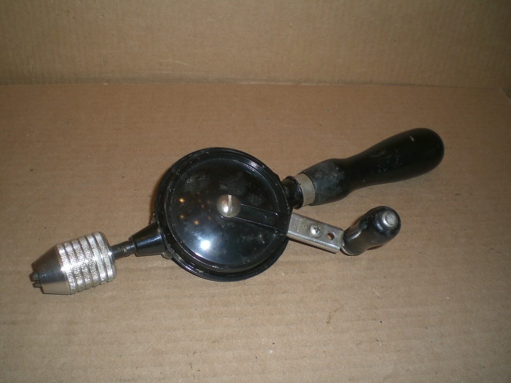 Vintage Stanley Bell System B Hand Crank Drill Egg Beater