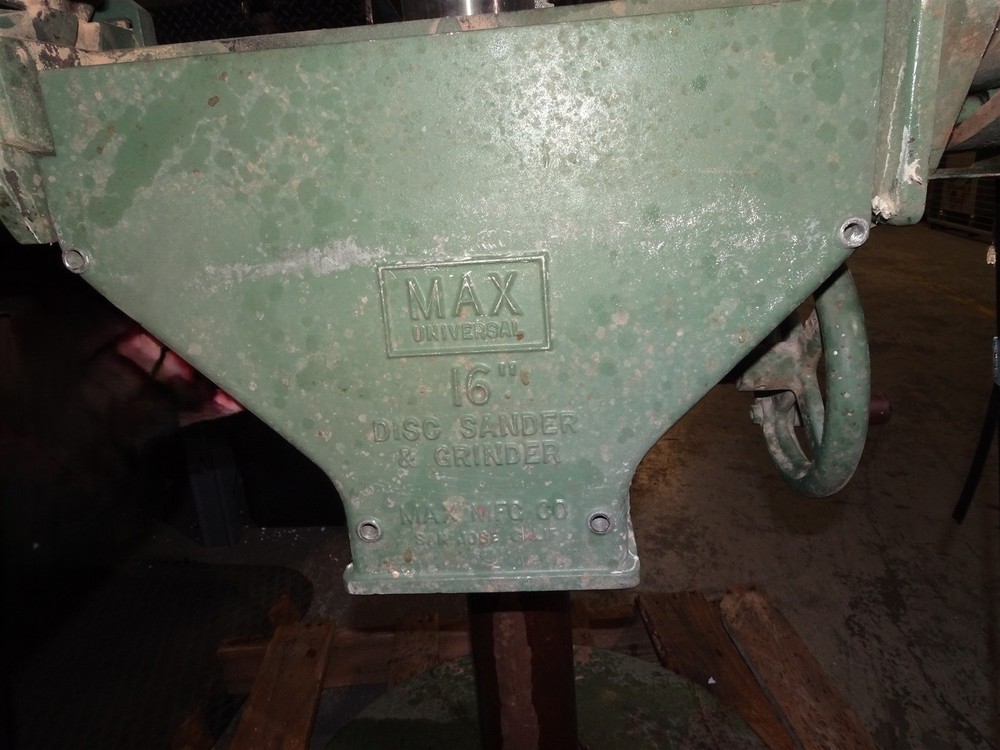 Max Universal 16" Disc Sander & Grinder w/Lesson 1.5 HP Motor