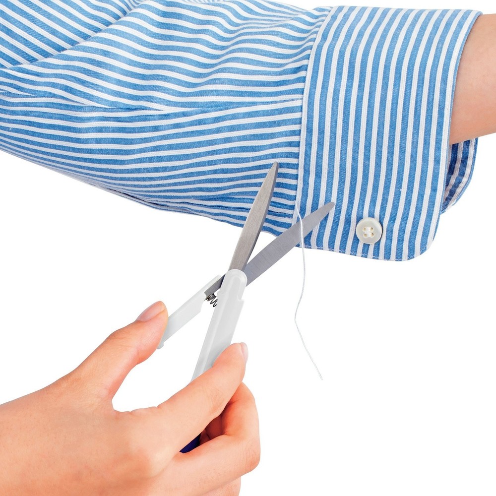 Plus Pen Style Compact Twiggy Scissors with Cover, White 1-Pack