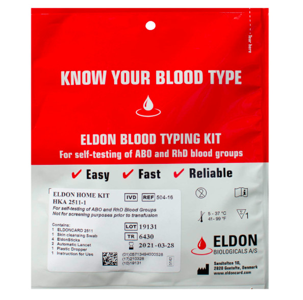 Blood Type Home Test Kit Testing Set Typing Extra Lancet Easy Instructions Safe