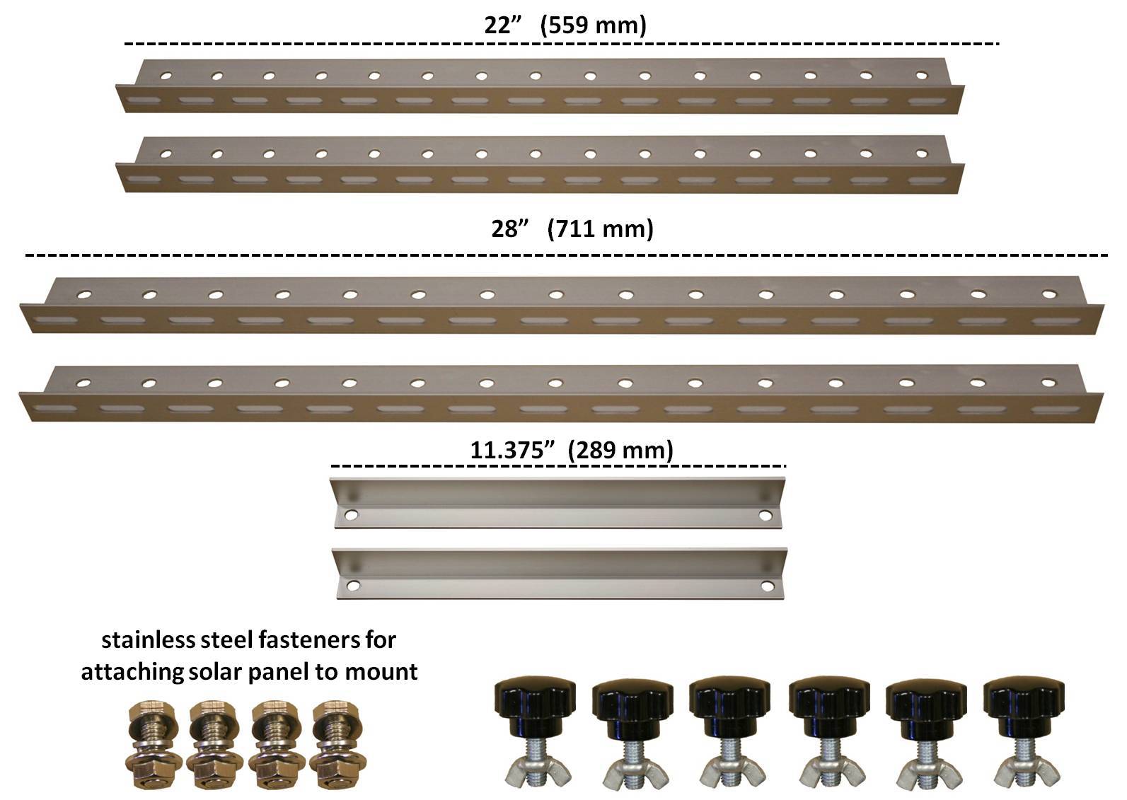 Adjustable Solar Panel Mount Mounting Rack Bracket -- Boat, RV, Roof Off Grid