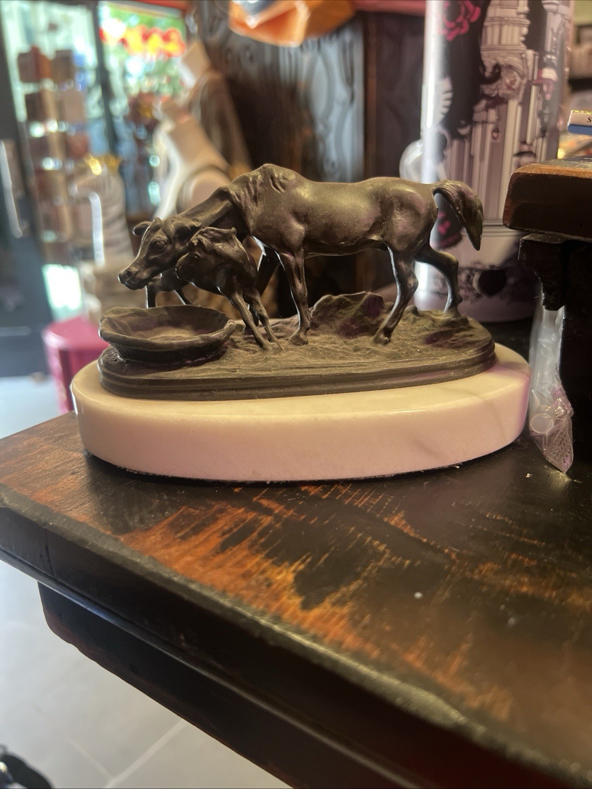 P.J. Mene Horse And Foul Sculpture