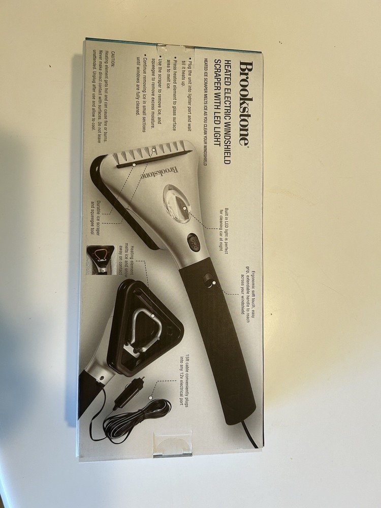 Brookstone Heated Electric Windshield Scraper With LED Light