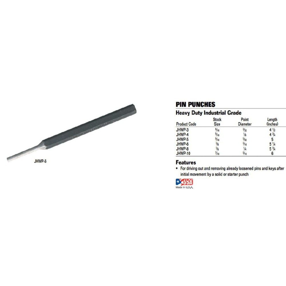Williams P-8 Pin Punch, 1/4-Inch