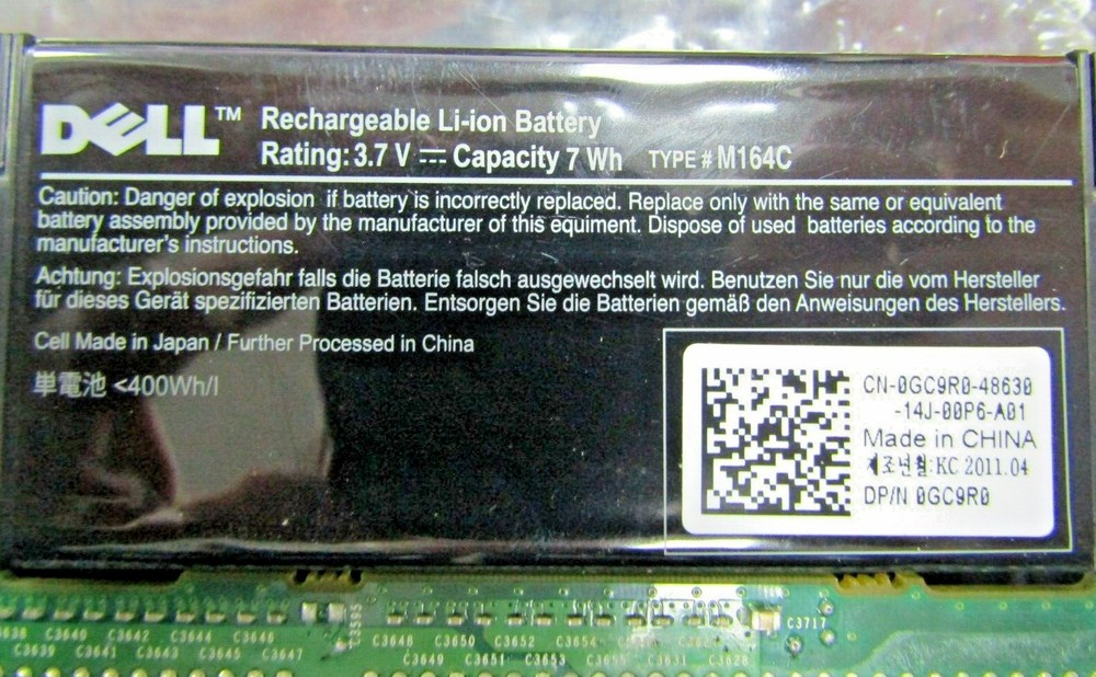 💥NEW DELL M164C 3.7 V RAID CONTROLLER E2K-UCP-60