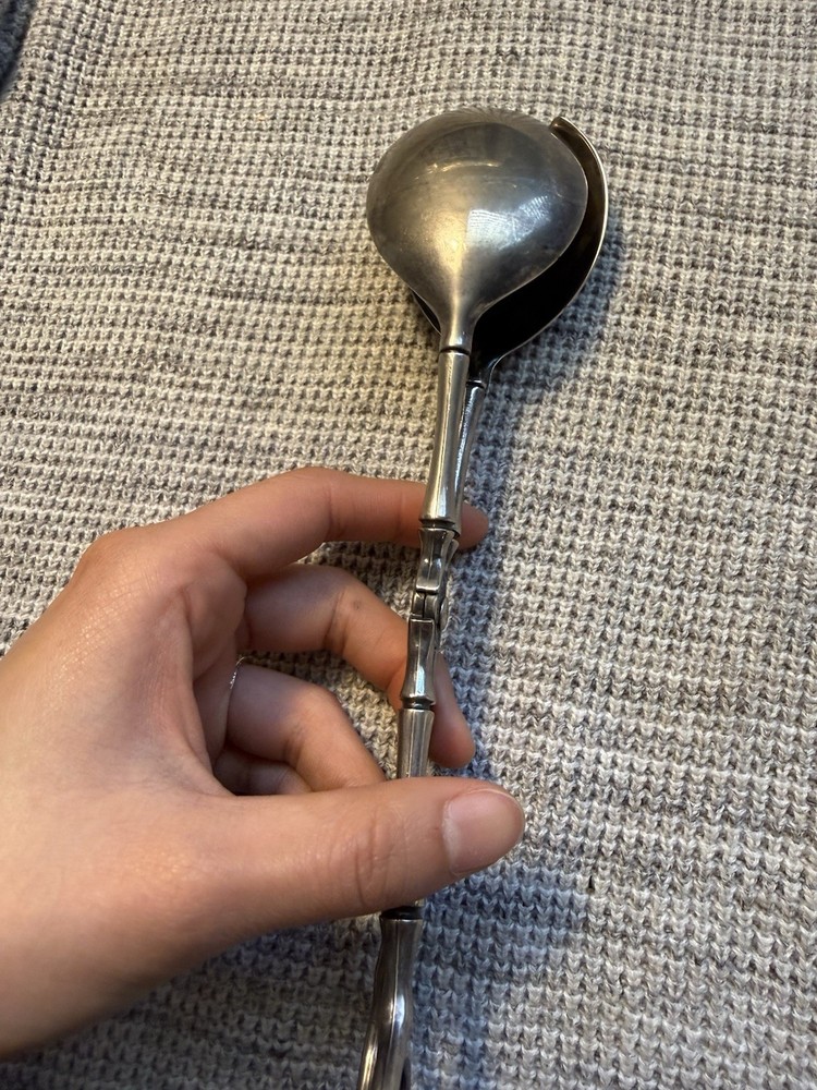 Silver Plated Salad Tongs, ITALY, 9’’