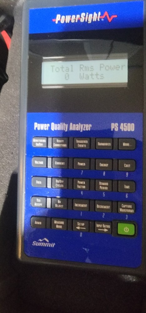 Summit Technology PowerSight PS4500 Power Quality Analyzer With 4 eFX6000 Probes
