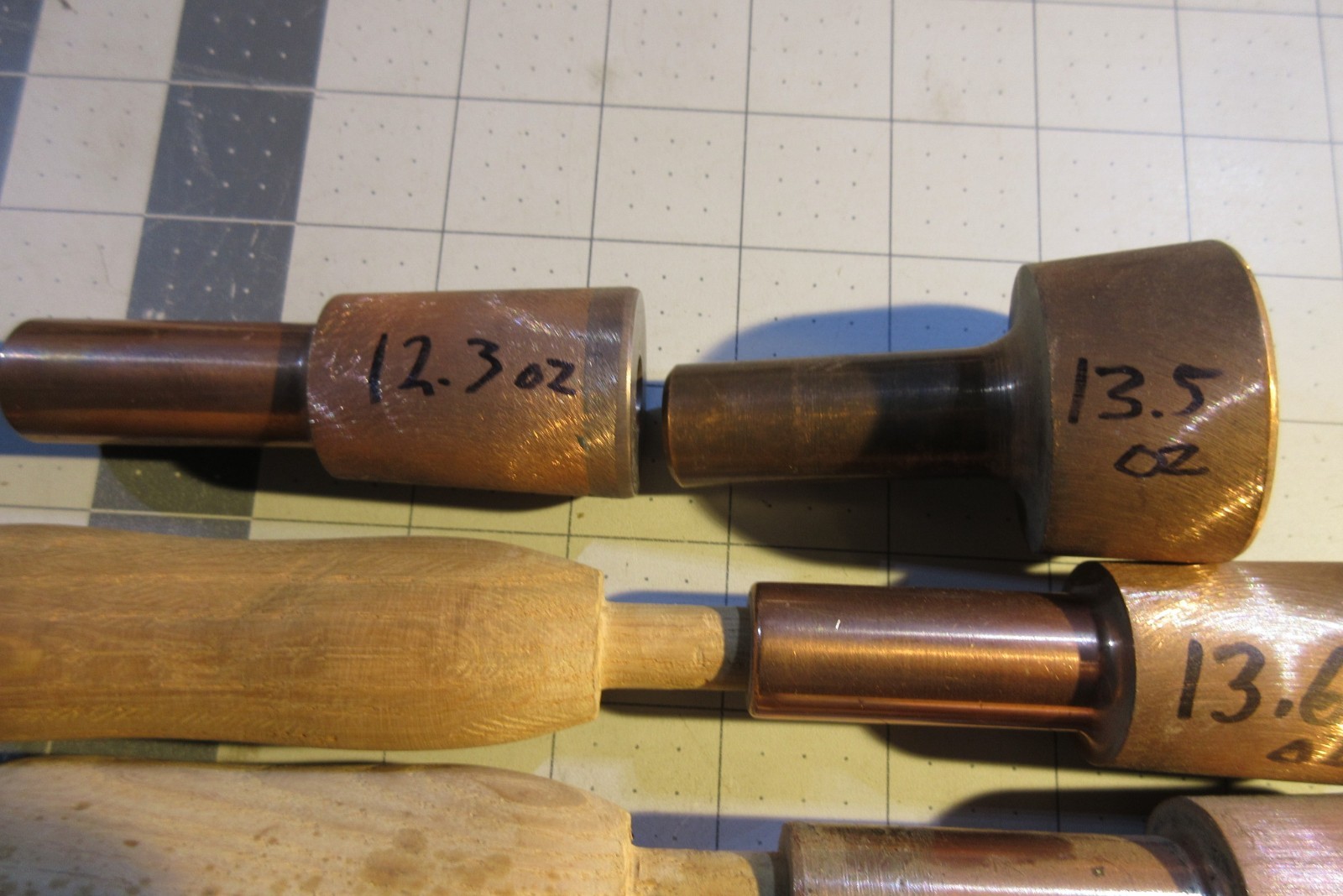 Woodworking Mallets set of 4 plus 2 estra heads prior owned