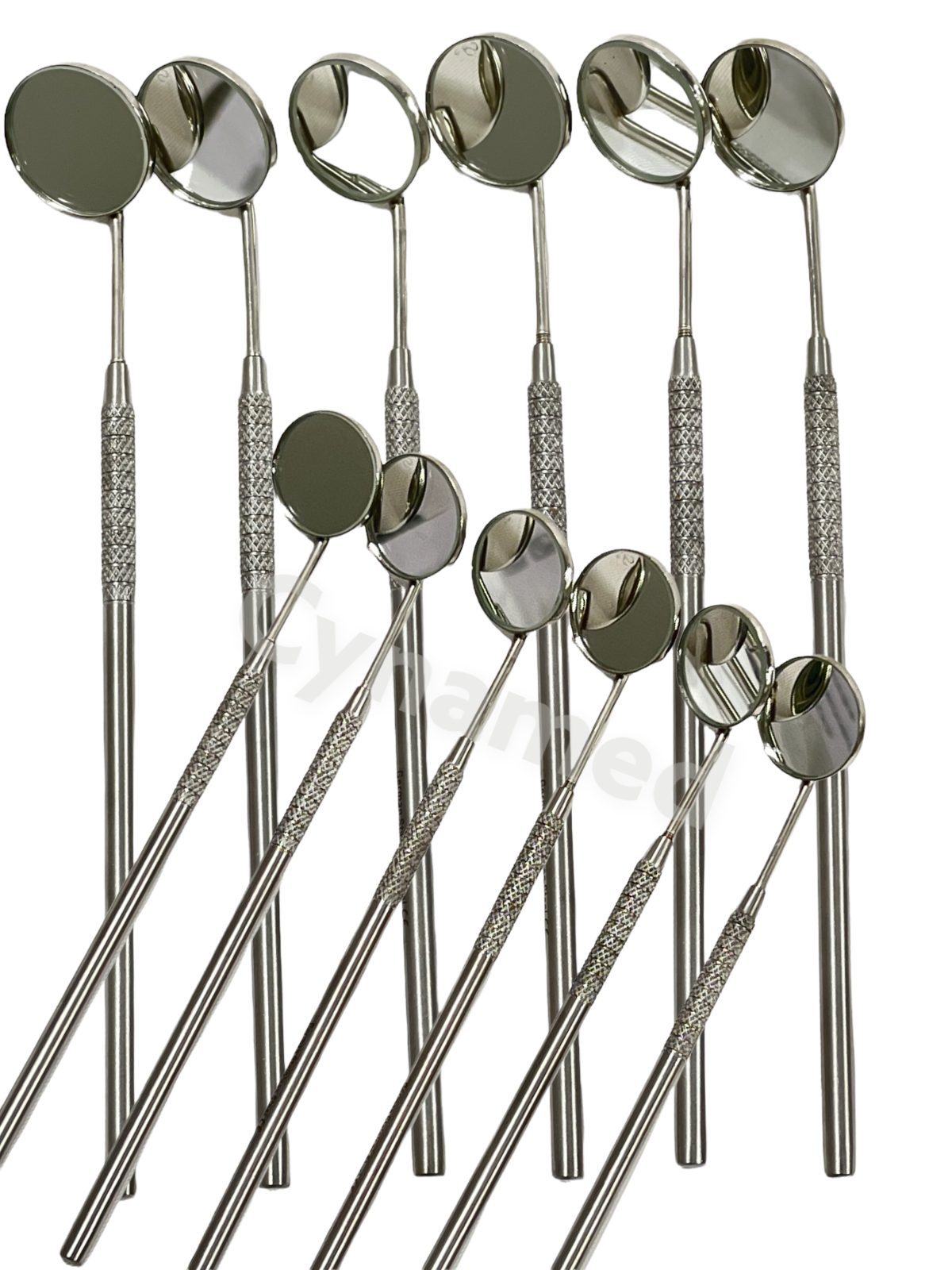 Premium 12 Pcs Dental Mouth MIRROR #5 With HANDLE Dental Instruments