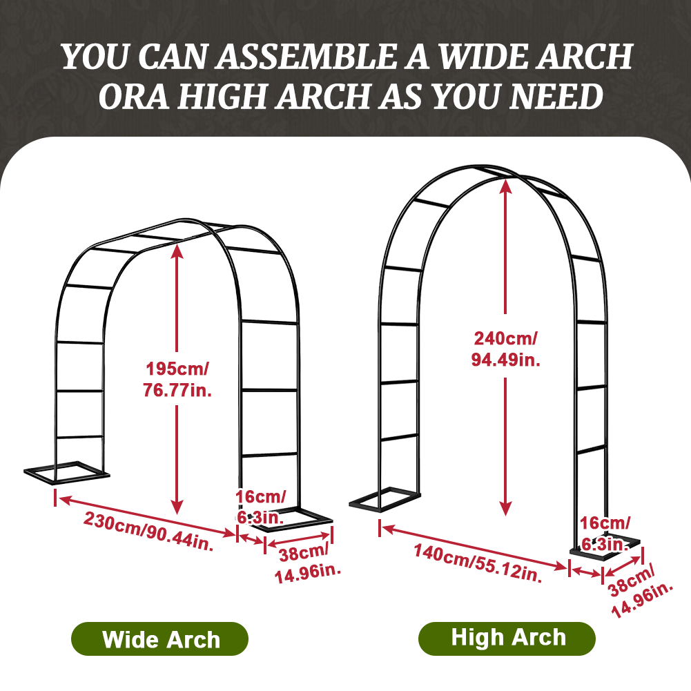 Wedding Arch Metal Garden Arch Garden Arbor Trellis For Climbing Plants