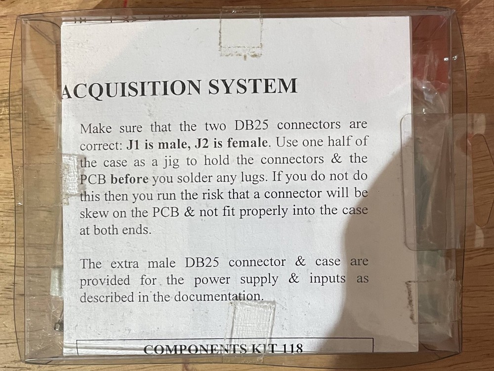12 Bit Data Acquisition System DB25 Kit NOS