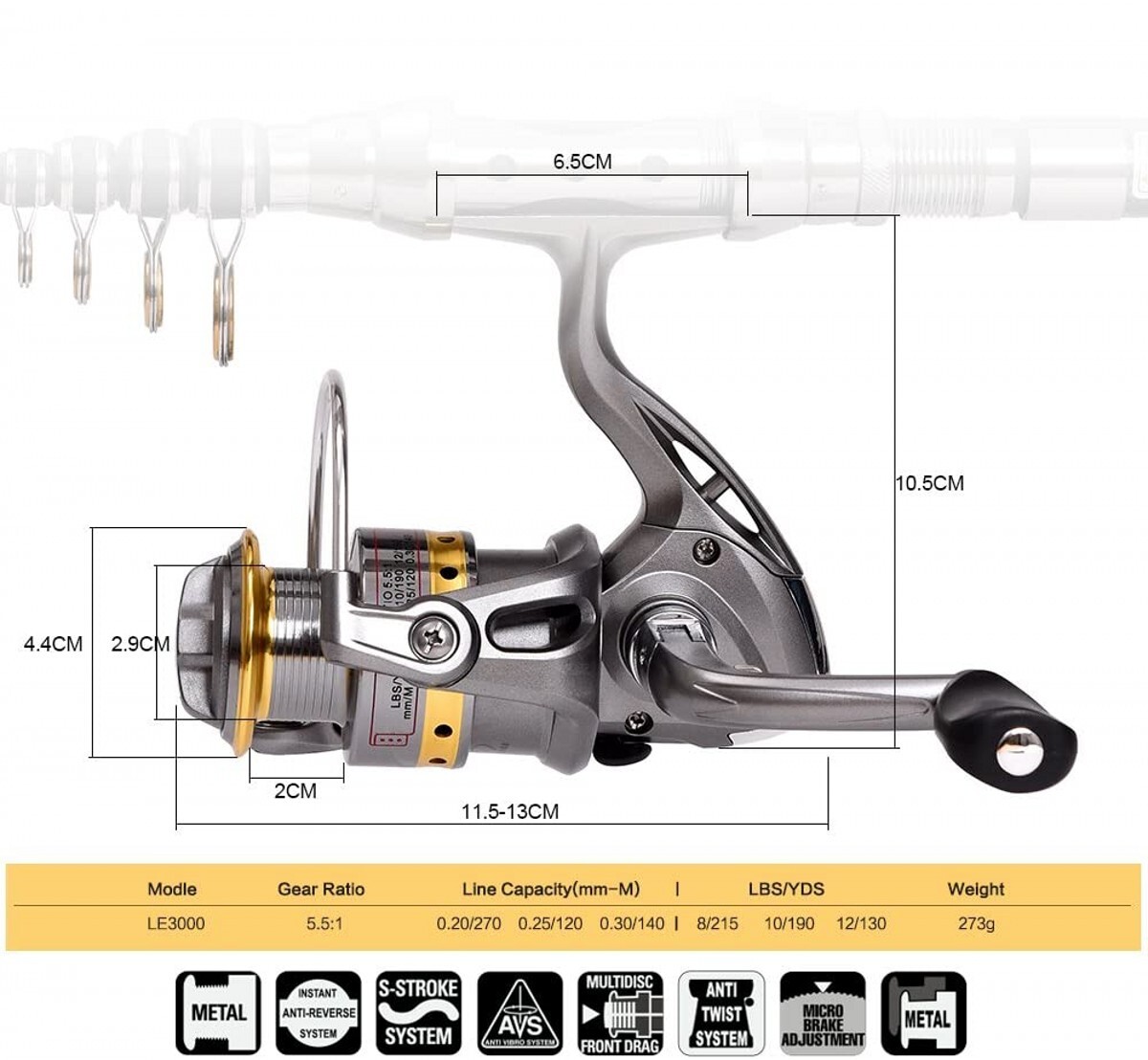 Carbon Fiber Telescopic Fishing Rod Pole Reel Combo Sea Saltwater Freshwater