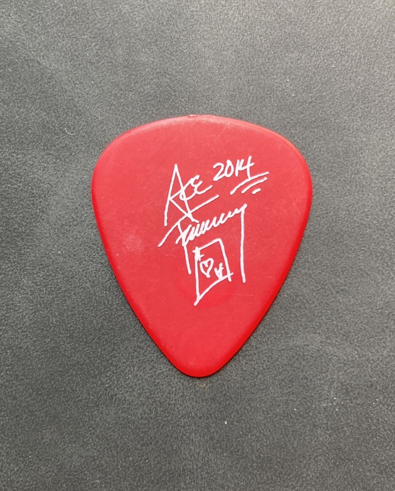 Ace Frehley Space Invader Red Guitar Pick 2014 KISS