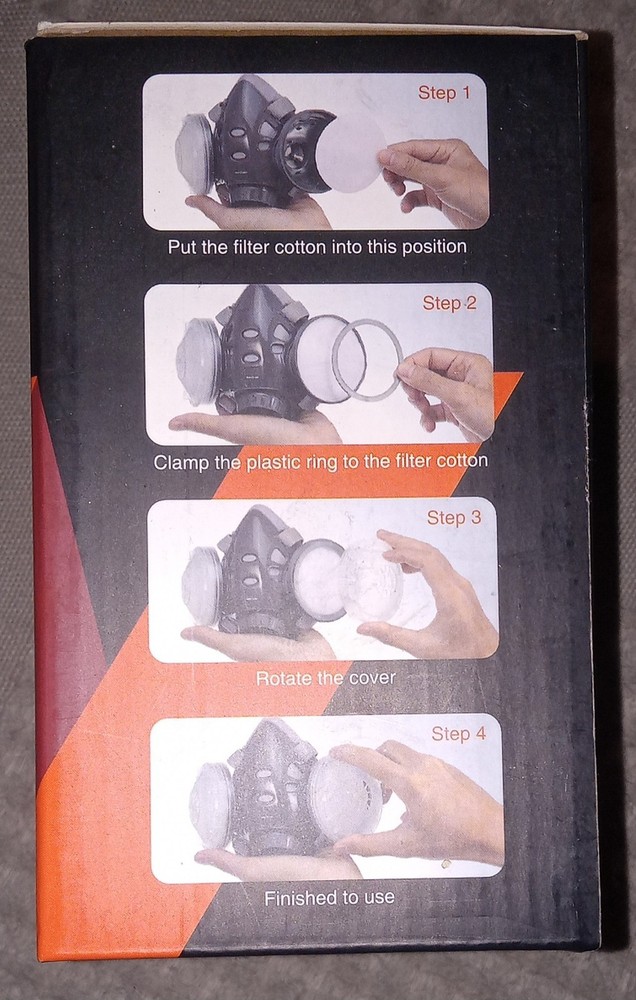 NEW! Reusable Respirator protective mask-Comfortable w/extra Filter Replacements