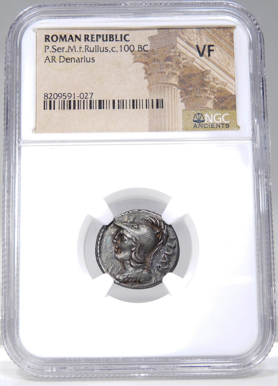 MINERVA/Victory Two Horse Chariot P. Servilius Mf Rullus NGC VF Coin Servilia 14