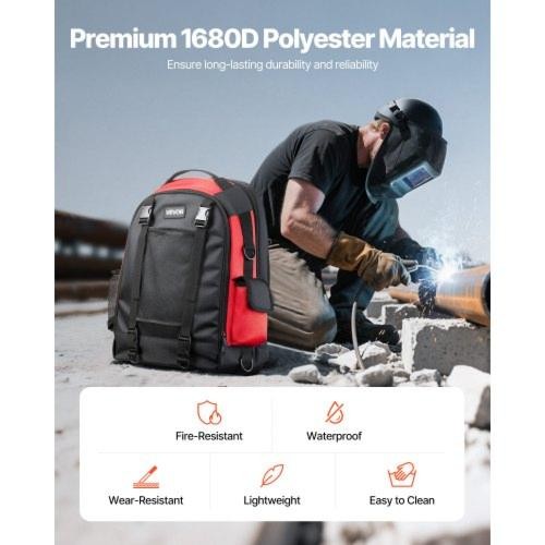 Welding Backpack 25.2L Welder Backpack for Tools and Helmet 1680D