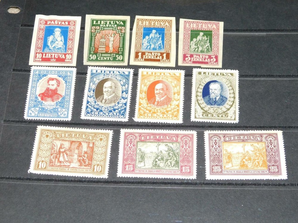 LITHUANIA SMALL LOT, MINT HINGED-MOTTLED GUM