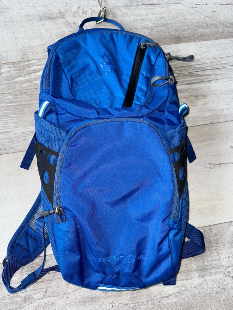 Ascend Hydration Pack Back 4L Pack Padded 2.0 Shape-Lock True Blue 2018 NWT