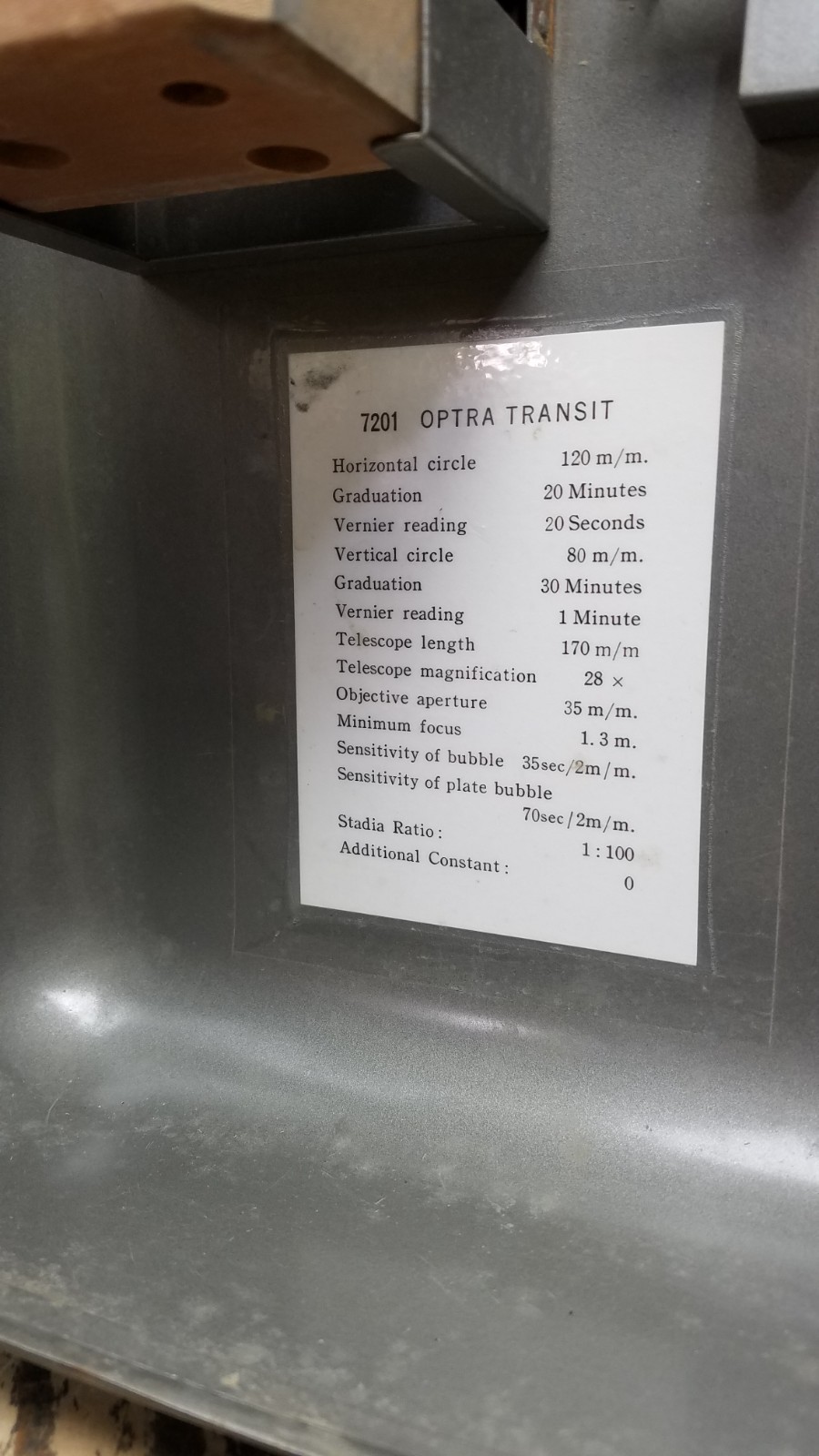 THS Model 7201 Transit Theodolite Surveying/Survey Level Made in Japan with Case