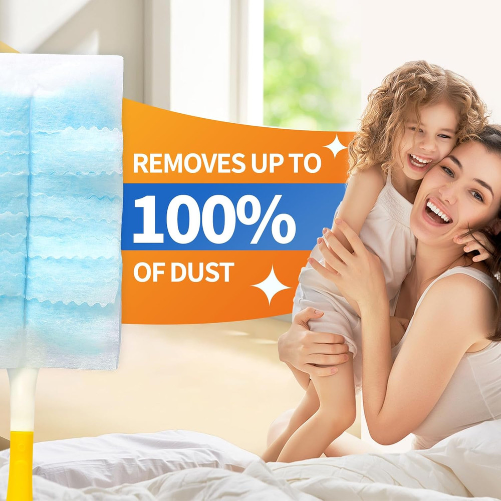 Electrostatic Duster Refills, 60 Count, Compatible with Swiffer, Unscented
