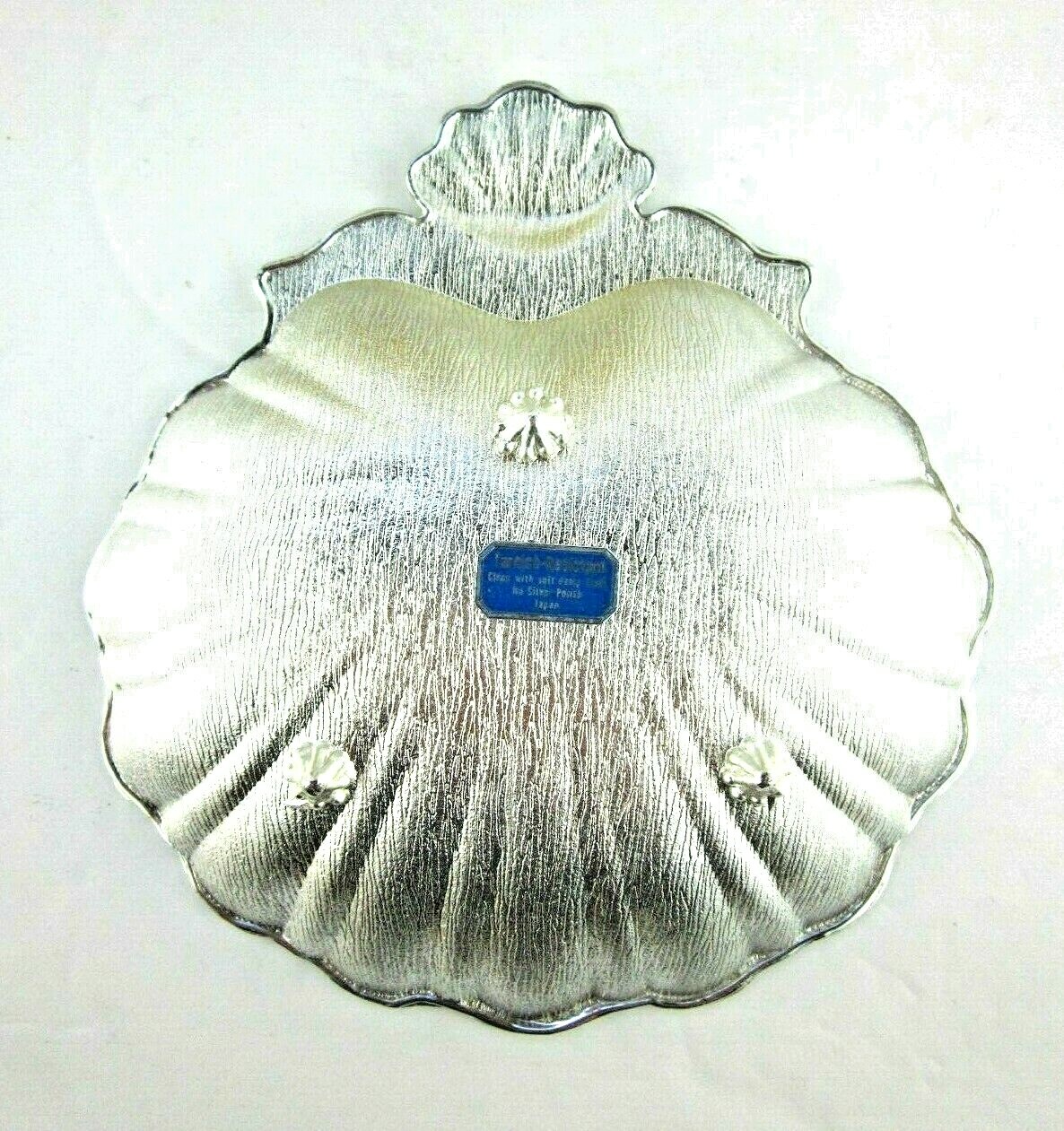Shell Shaped Footed Silver Plated Soap Dish Imported Tarnish Resistant New