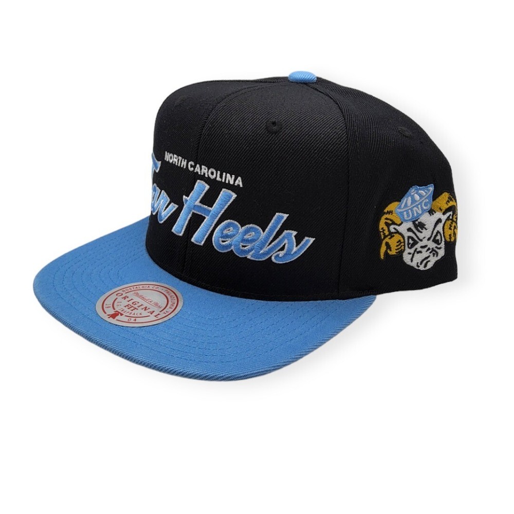 Mitchell & Ness North Carolina Tar Heels Team Script 2.0 Adjustable Snapback Hat